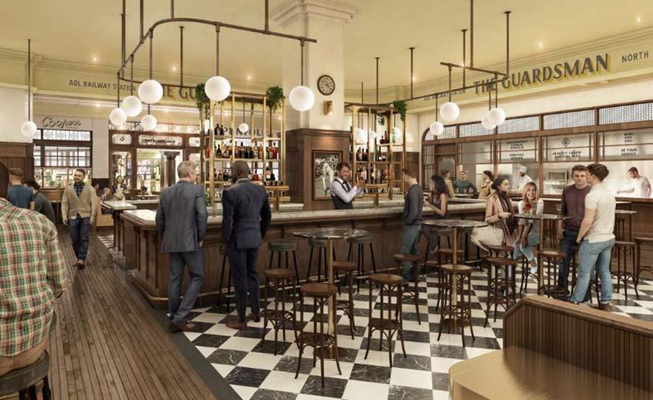 Destination Adelaide Railway Station is on